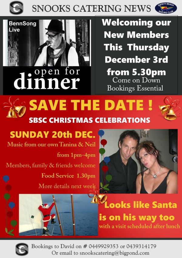 Snooks Catering E News piece for week 2nd Dec 2020 2